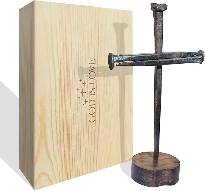 annrose Passion of Jesus Christ Crucifixion Nail Metal Cross,Jesus Christ Tabletop Crucifix,Ordin... | Amazon (US)