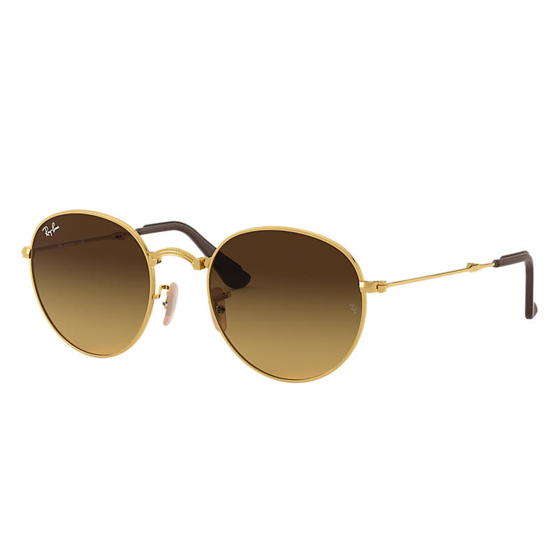 Ray-Ban Round Folding @Collection Gold Sunglasses, Brown Lenses - Rb3532 | Ray-Ban (US)