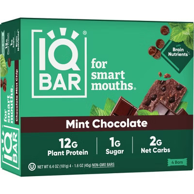 IQBAR Mint Chocolate Protein Bars - 6.4oz/4ct | Target