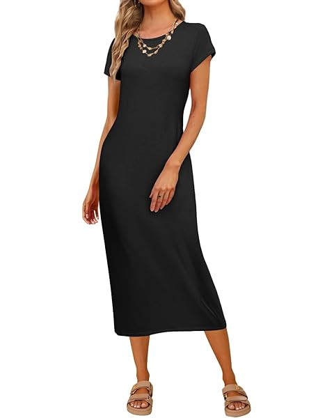 Newshows Women Fall Sweater Dresses 2025 Church Midi Cap/Long Sleeve Hollow Knit Modest Business ... | Amazon (US)