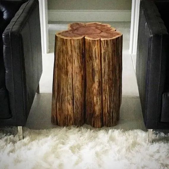 Tree Stump Side Table, Real Cedar, Log Furniture, Stump Coffee Table, Rustic Tables, Tree Stump T... | Etsy (US)