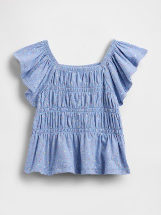 Baby & Toddler Smocked Flutter-Sleeve Top | Gap (US)