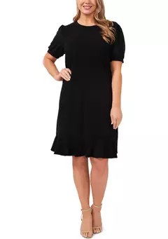 Plus Size Clip Dot Babydoll Dress | Belk