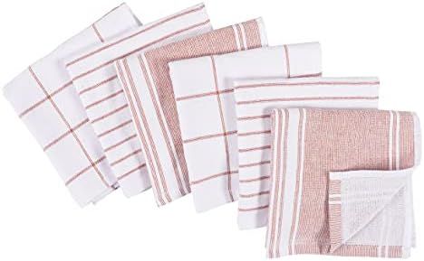 KAF Home Monaco Reversible Terry Dish Cloths Set of 6, 100-Percent Cotton, 14 x 14-inch Yarn Dyed Di | Amazon (US)