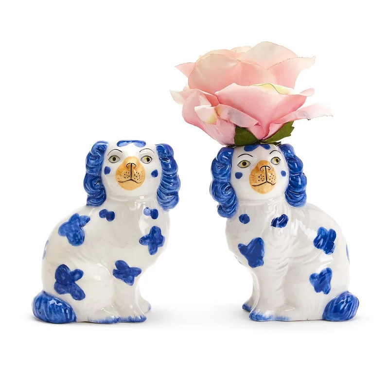 Staffordshire Dog Bud Vase Set | Etsy (US)