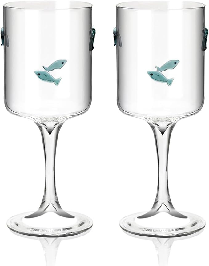 2PCS 12OZ Icon Wine Glasses High Borosilicate Glass Party Glassware, Durable & Lead-Free Decorati... | Amazon (US)