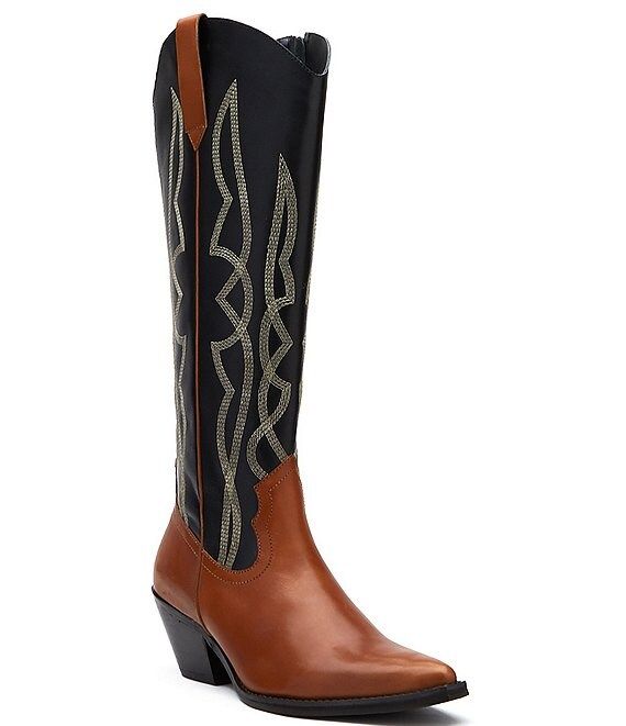 Alpine Tall Western Leather Suede Boots | Dillard's