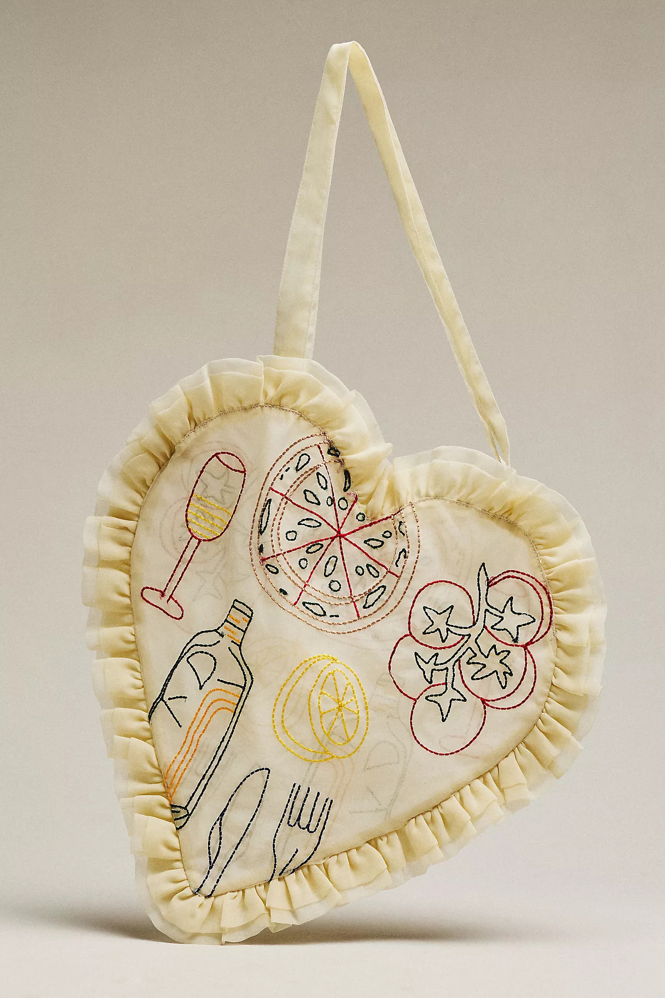 Mesh Floral Ruffle Tote Bag | Anthropologie (US)
