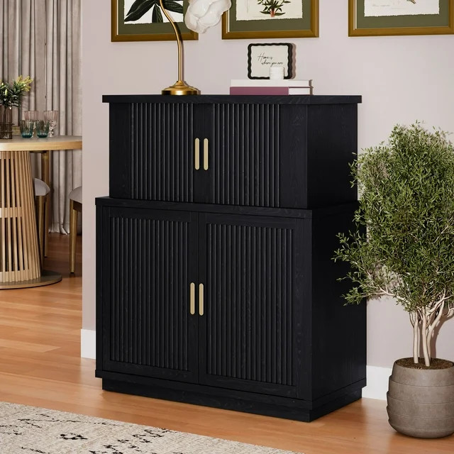 Beautiful Drew Bar Cabinet by Drew Barrymore, Black Finish | Walmart (US)