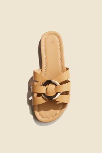 Intertwined-strap Sandals - No heel - Black - Ladies | H&M US | H&M (US + CA)