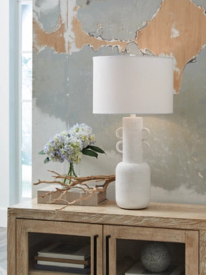 Perringhill Table Lamp, Distressed White | Ashley Homestore