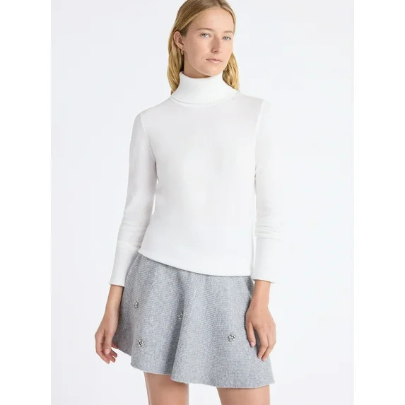 Free Assembly Women's Cozy Yarn Turtleneck Sweater with Long Sleeves, Sizes XS-XXL | Walmart (US)
