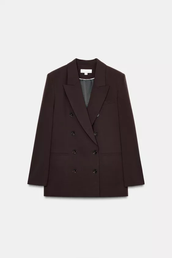 DOUBLE BREASTED BLAZER WITH SHOULDER PADS | Zara US