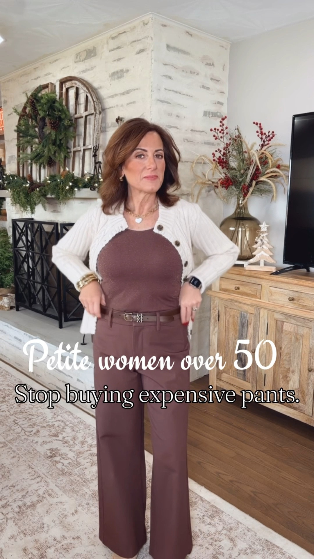 I refuse to believe as a petite woman over 50 that my only option when buying pants is to spend hundreds of dollars.
So I went to work finding good quality pants for us “short girls” that are affordable. 
I’m wearing  Old Navy Pixie Wide Leg Trousers.  The fabric is a mix of cotton, rayon and spandex which makes them so comfortable. They are offered in petite sizes with a 28” inseam and are under $40. Perfection.🙌🙌
I’m wearing my true size.


#LTKPetite #LTKSeasonal #LTKFindsUnder50