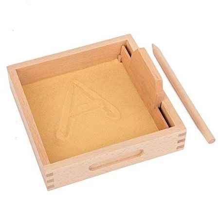 Montessori Letter Formation Sand Tray with Wooden Pen Montessori Educational Toys for Kids Alphabet  | Walmart (US)