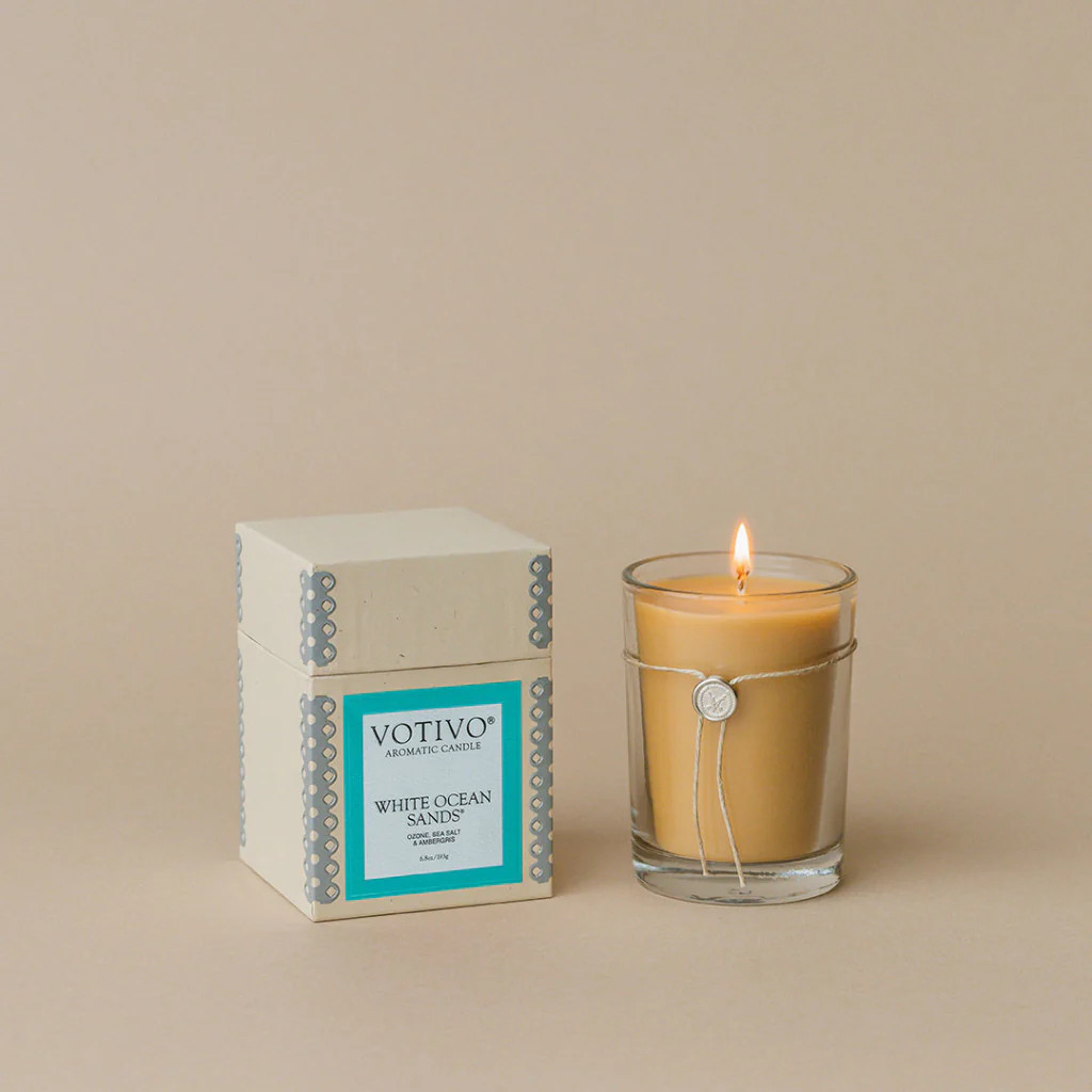 6.8oz Aromatic Candle-White Ocean Sands | Votivo