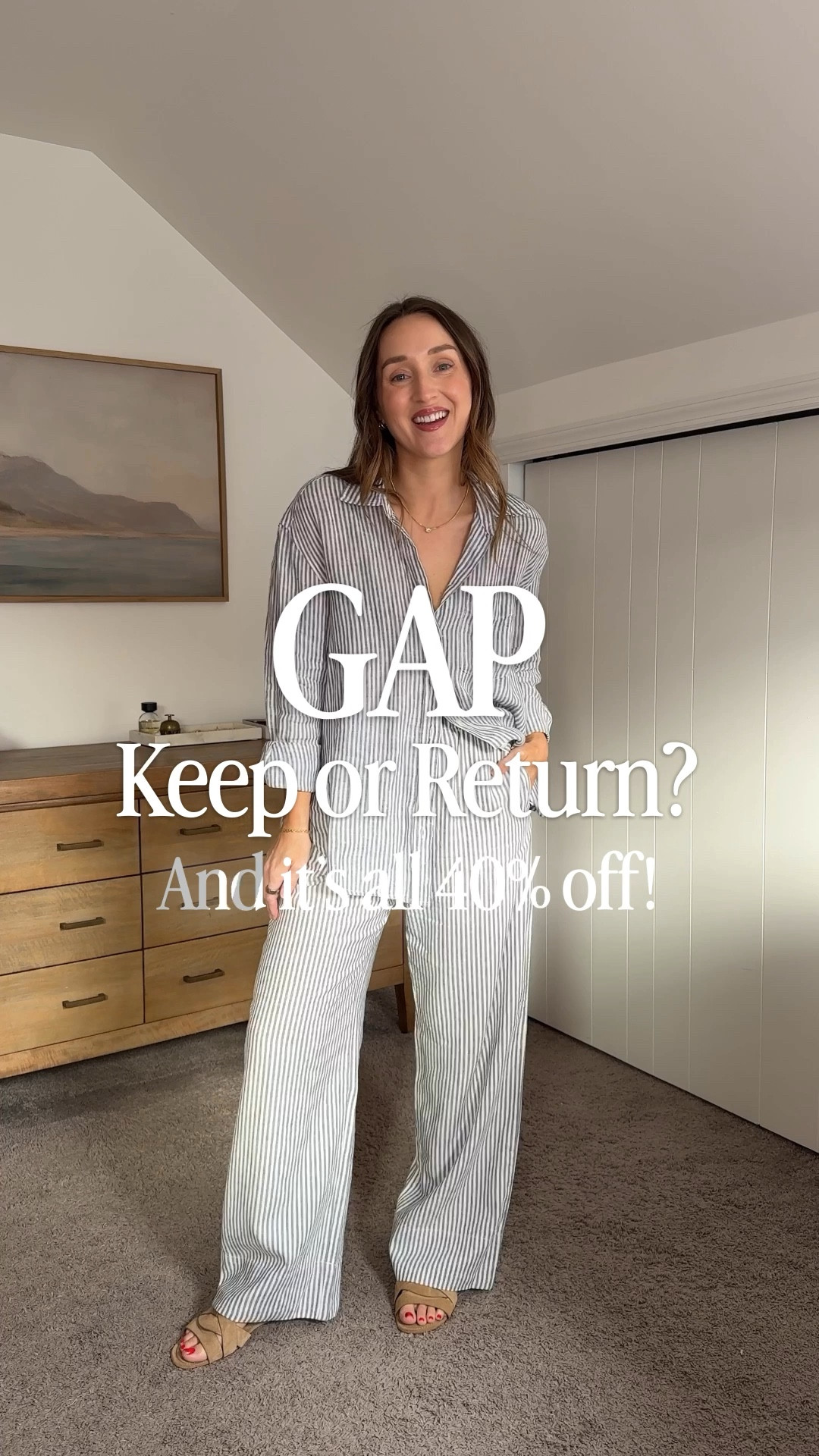 Wearing XS pants in all pants. Small in the shorts (though I’ve washed them many times). Small in both button downs. XS in tank. Tank is super thick! These are my top recommendation for linen pants this year! 