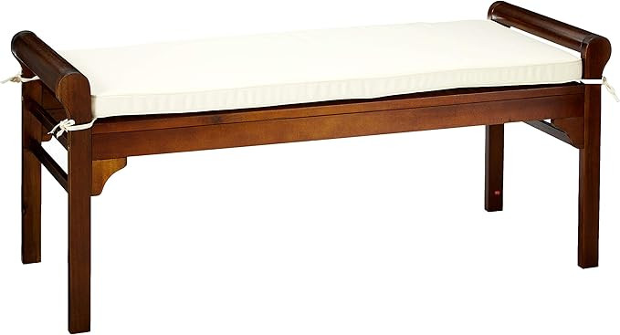 Christopher Knight Home Nelson Wood Bench with Cushion, Rich Mahogany | Amazon (US)