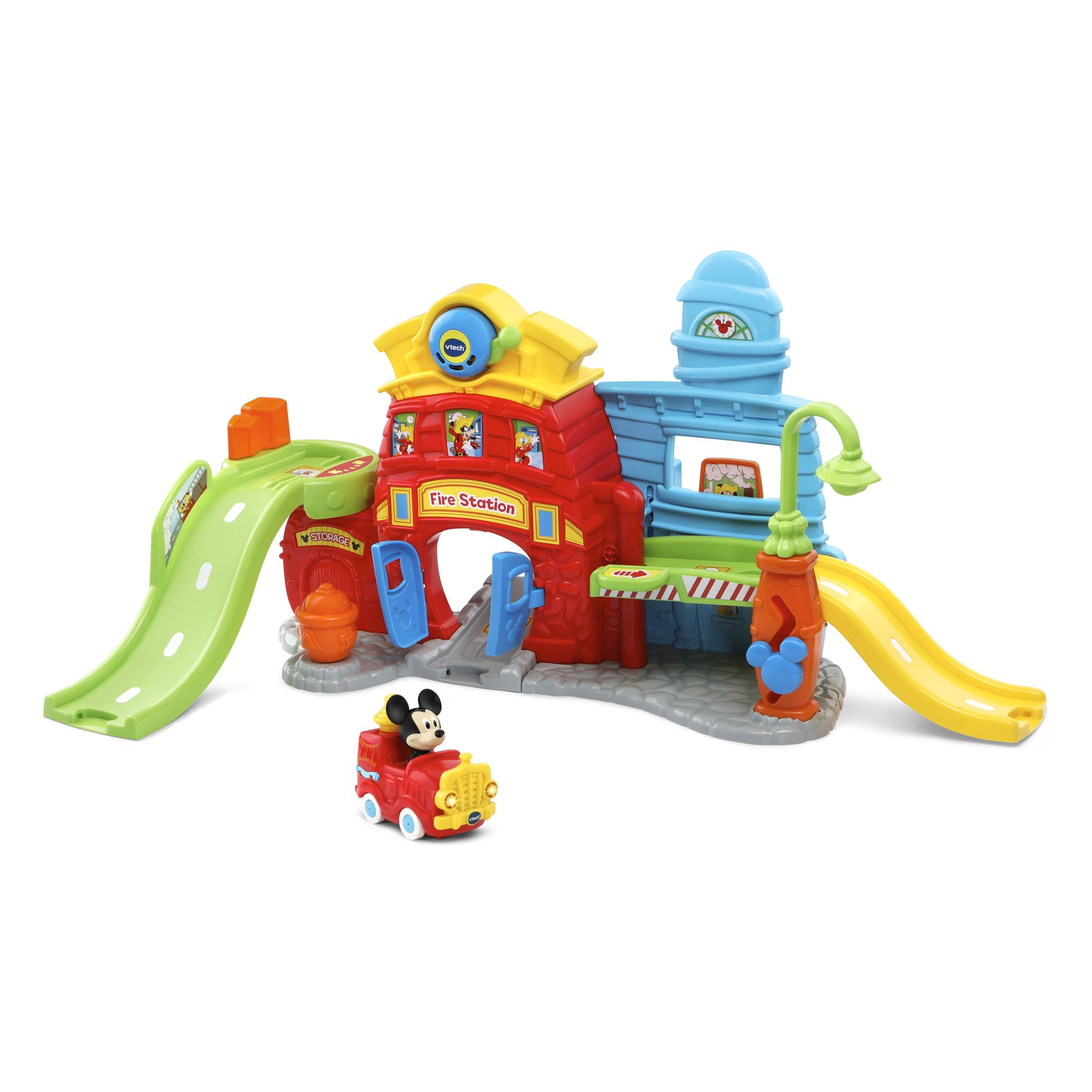 VTech Go! Go! Smart Wheels Disney Mickey Mouse Silly Slides Fire Station | Walmart (US)