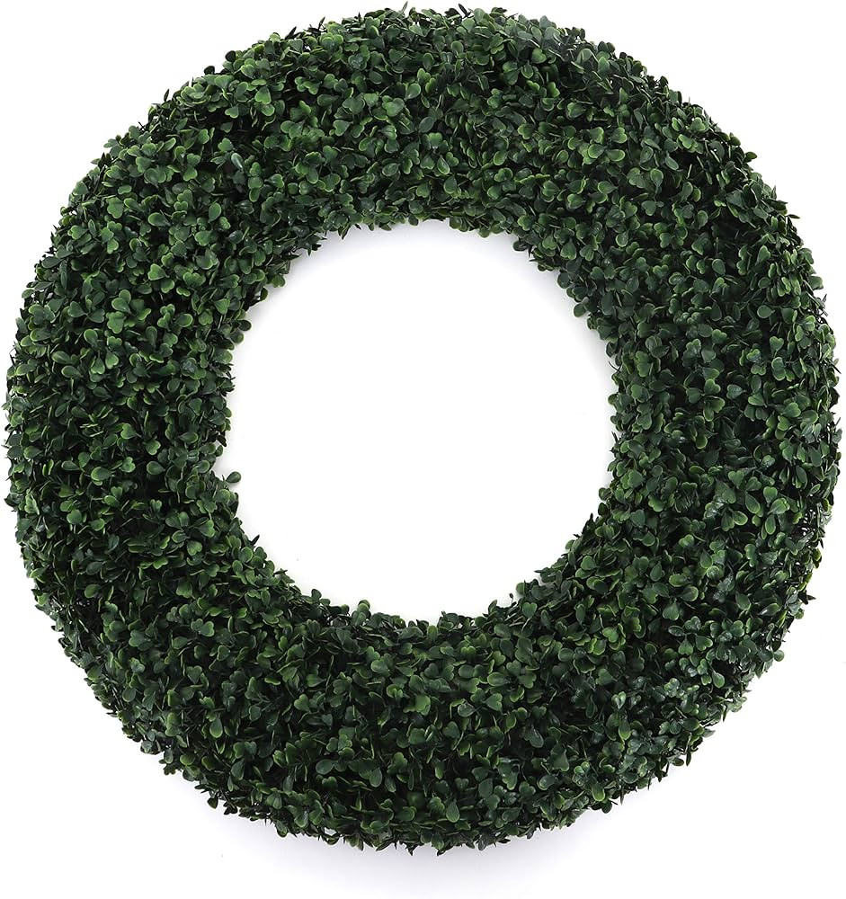 3rd Street Inn Boxwood Wreath - Front Door Wreath - Greenery Wreath - Indoor/Outdoor Wreaths for ... | Amazon (US)