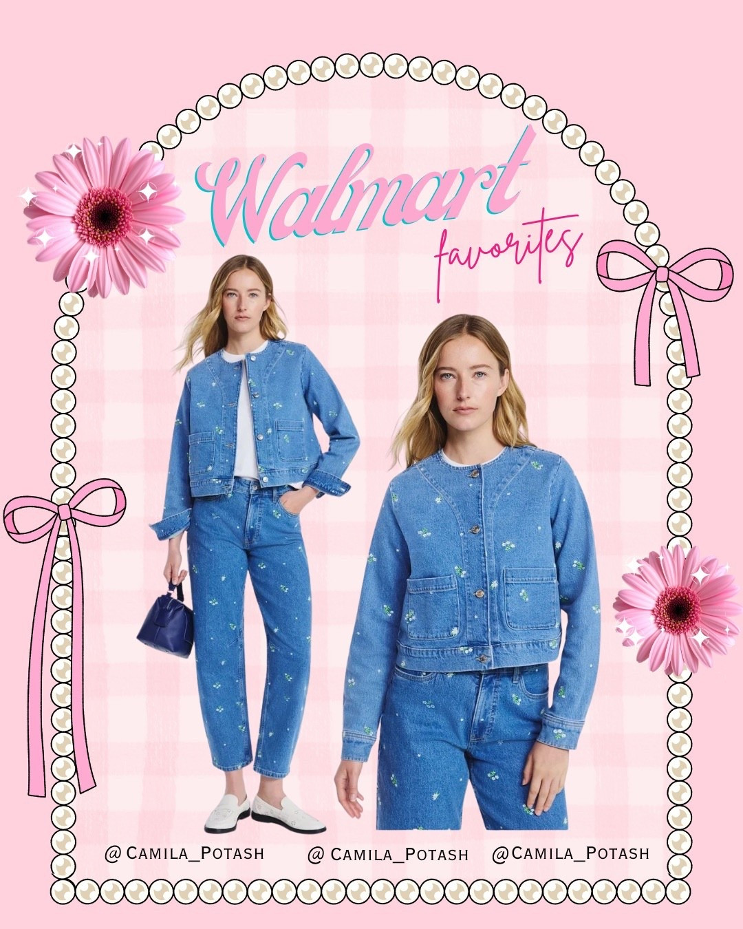 Denim but make it cute, feminine, and Walmart-budget friendly 💙✨

I love a good matching set moment, and this embroidered denim outfit instantly caught my eye. It’s the perfect mix of classic denim with a soft, feminine twist thanks to the tiny floral embroidery details. Pieces like this are amazing because you can wear them together as a full statement look or mix and match them with other basics in your closet.

🌼 Embroidered Denim Jacket
This jacket is such a standout piece. The delicate floral embroidery gives it a playful and elevated feel while still keeping that classic denim look we all love. It’s cropped and structured, which makes it perfect to layer over dresses, tanks, or tees.

👖 Matching Embroidered Denim Jeans
These jeans are so unique and fun. The small floral details scattered throughout the denim make them feel stylish and trendy without being too over the top. Pair them with the matching jacket for a coordinated look or style them with a simple white tee for an effortless outfit.

💡 How I would style it:
• Wear the full set with loafers or ballet flats for a polished casual outfit
• Style the jacket with a dress for spring or summer layering
• Pair the jeans with a tank, cardigan, or oversized sweater for everyday wear

I love finding fashion-forward pieces at Walmart that look designer inspired but are still affordable. This set is definitely one of those outfits that looks elevated without the high price tag.

You can find both pieces linked in my LTK.



Walmart fashion finds
Walmart denim outfit
Walmart denim set
embroidered denim jacket
embroidered jeans women
Walmart matching set
Walmart outfit ideas
affordable denim outfit
Walmart trending fashion
cute denim outfit women
floral embroidered denim
denim jacket outfit ideas
spring denim outfit
casual chic outfit women
LTK Walmart finds
budget friendly fashion finds
Walmart style outfit
trending Walmart clothing

#LTKSpringSale #LTKSaleAlert #LTKmomlife