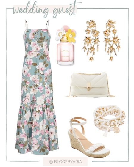 Spring wedding guest dress wedding guest outfit idea. Spring floral dress #ltkfind #ltkwedding 

#LTKSeasonal #LTKunder100 #LTKstyletip
