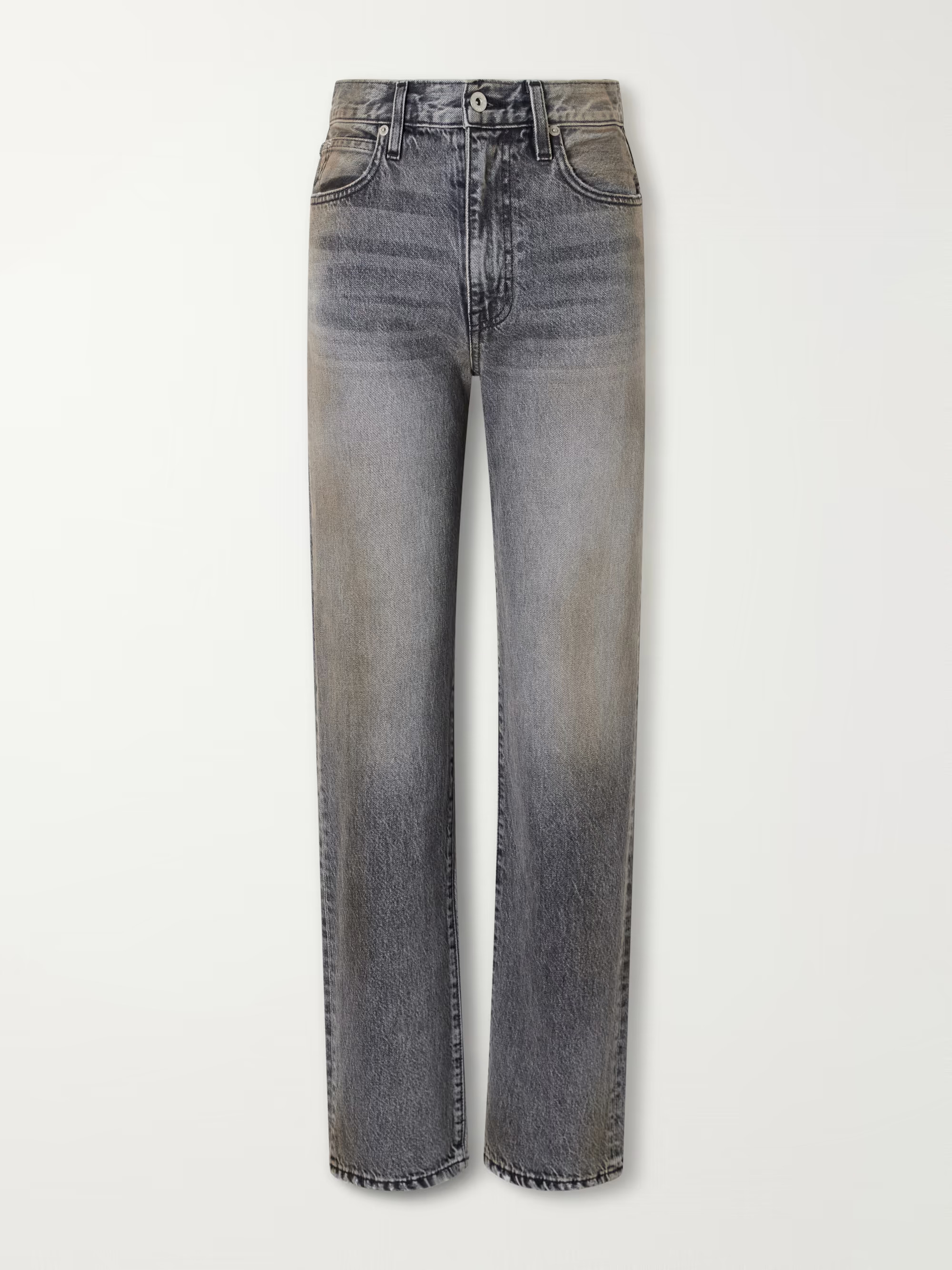 SLVRLAKE - London High-rise Straight-leg Jeans - Gray | NET-A-PORTER (UK & EU)