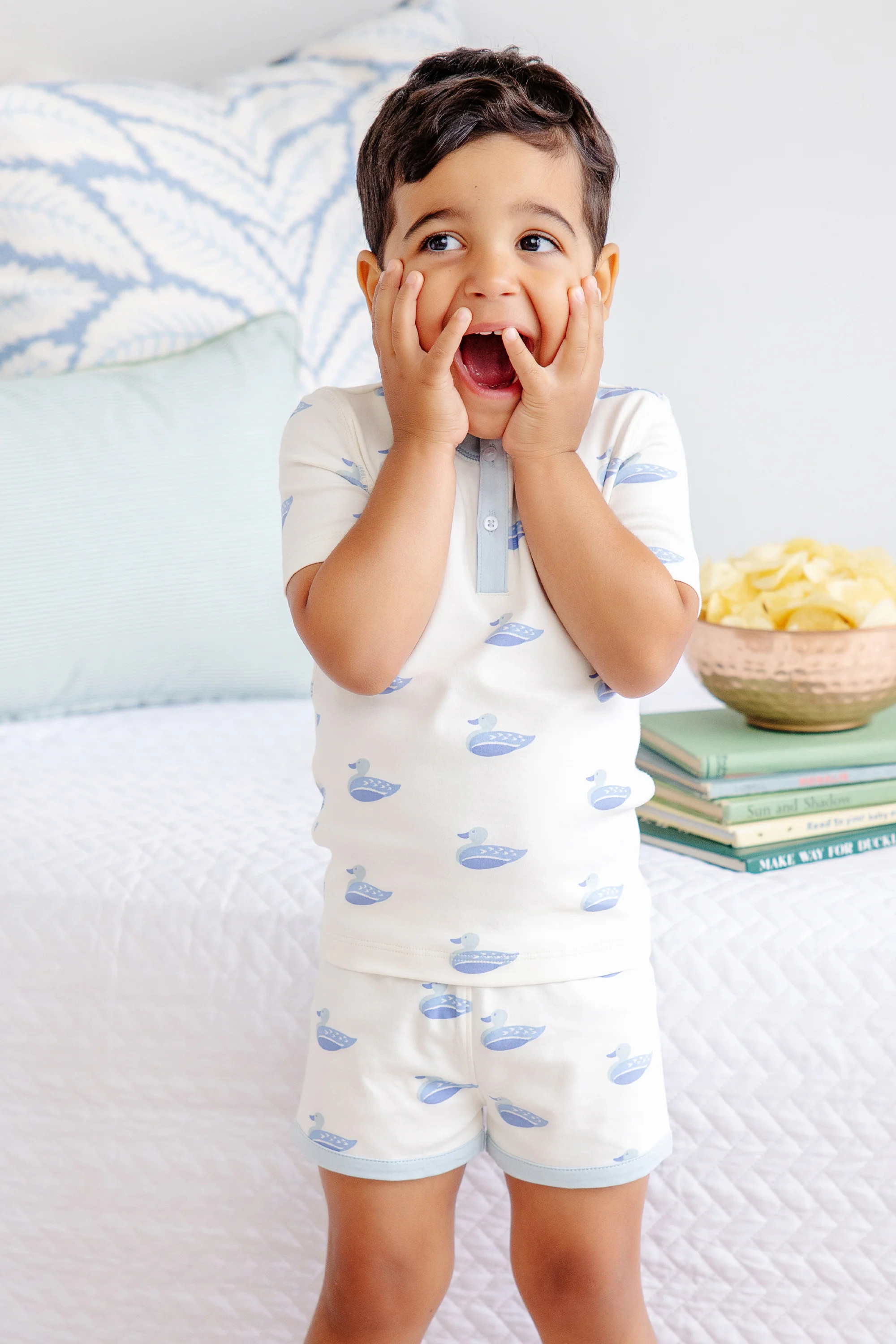 Sutton's Short Set - Merrimack Quack Quacks with Buckhead Blue | The Beaufort Bonnet Company