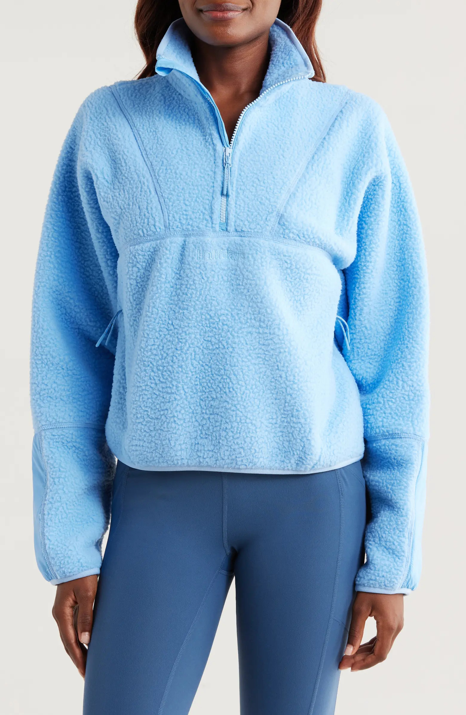Halfdays Pieper Water Repellent Recycled Polyester Fleece Quarter Zip Top | Nordstrom | Nordstrom