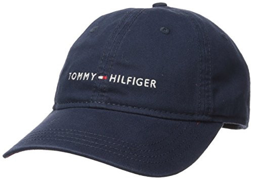 Tommy Hilfiger Men's Logo Dad Baseball Cap, Tommy Navy, One Size | Amazon (US)