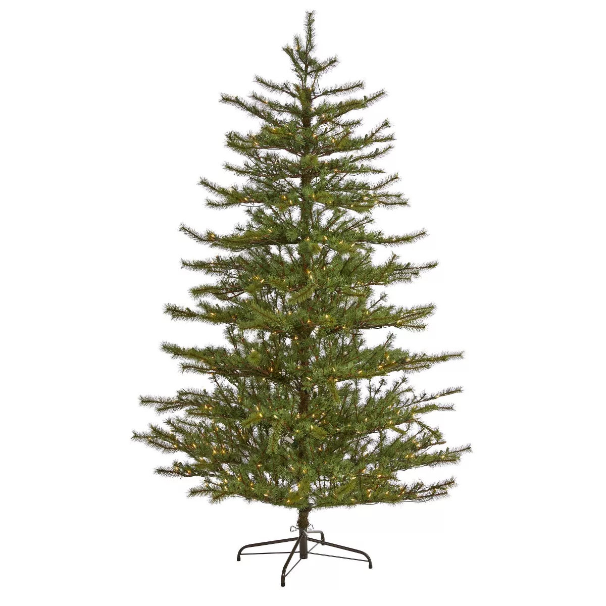 Nearly Natural 7' Pre-Lit LED Full Vancouver Mountain Pine Artificial Christmas Tree Clear Lights | Target