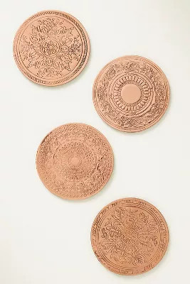 Coppermill Kitchen Vintage Inspired Copper Coasters, Set of 4 | Anthropologie (US)