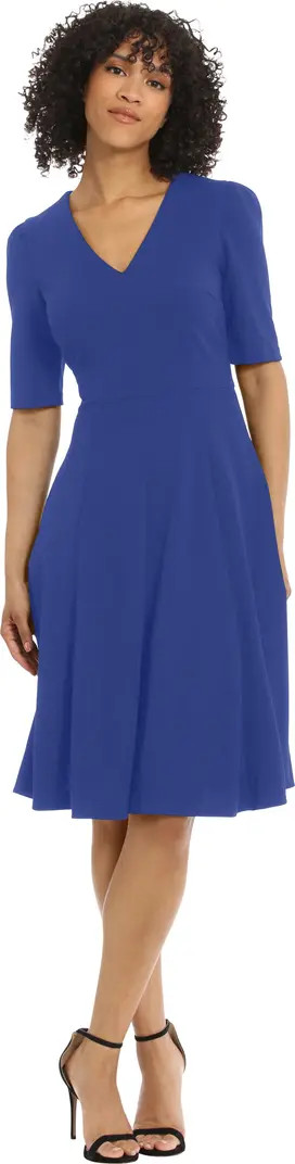 V-Neck Fit & Flare Dress | Nordstrom Rack
