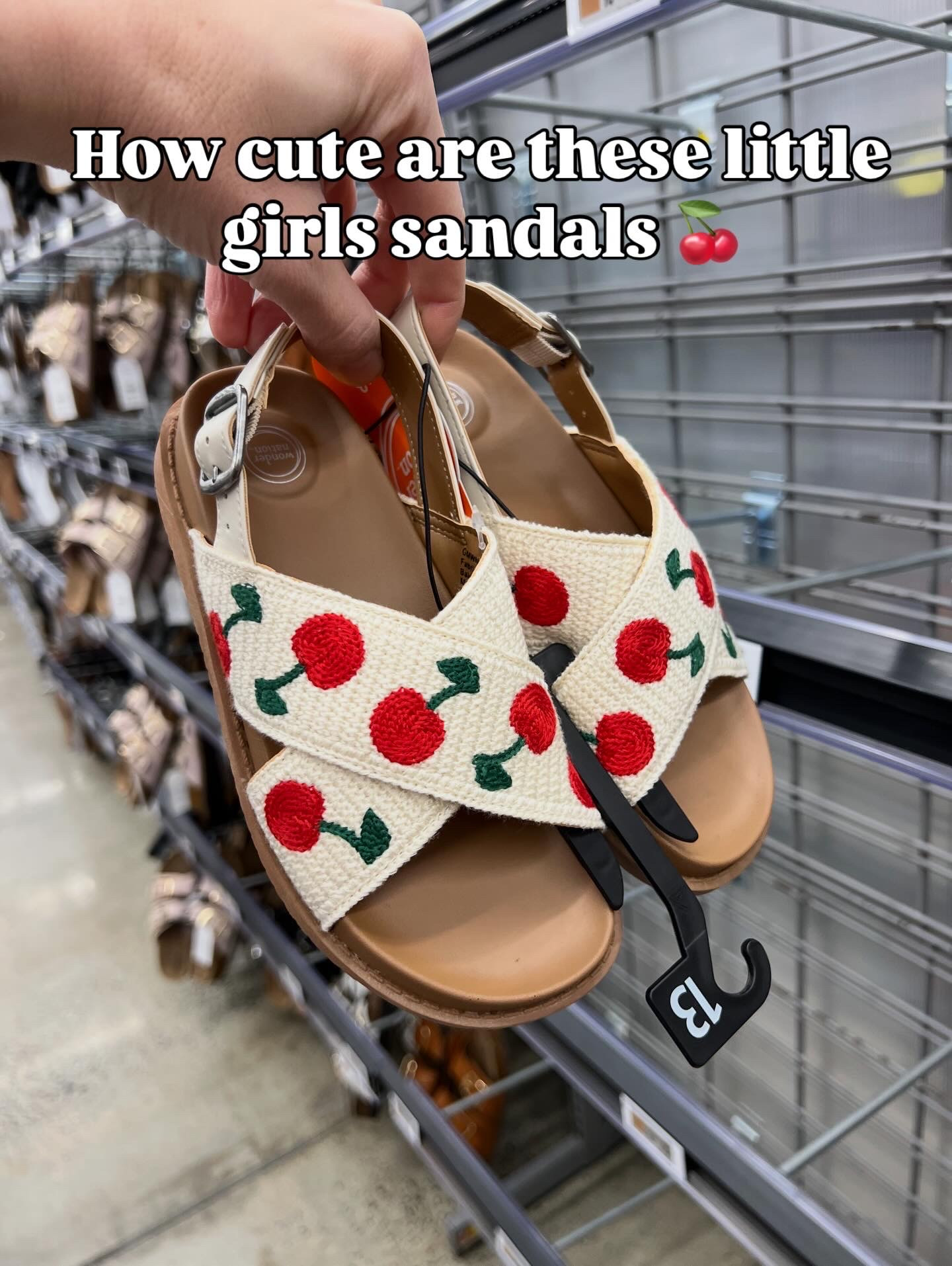 Girls cherry sandals at Walmart are so cute 🍒🍒