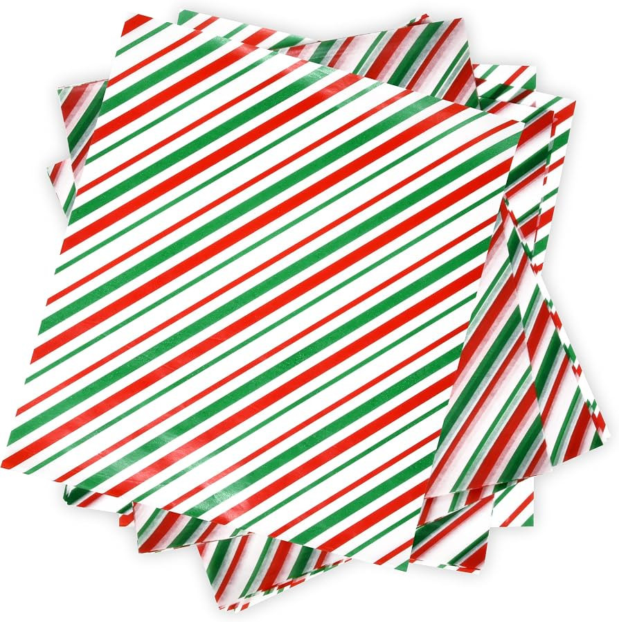 Gift Boutique 120 Sheets Christmas Wax Paper Parchment Paper Cookie Food Liners Colored Candy Wax... | Amazon (US)