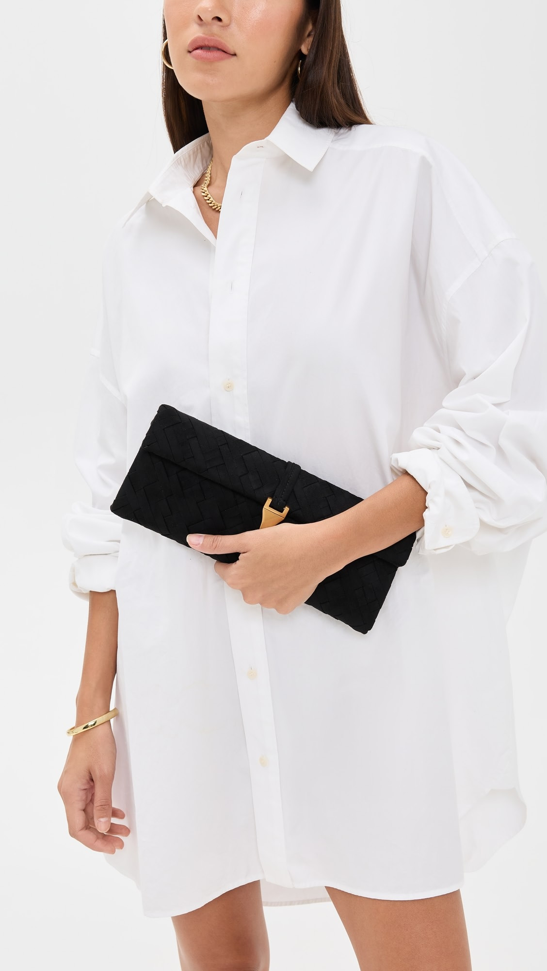 Zaria Faux Suede Woven Clutch | Shopbop