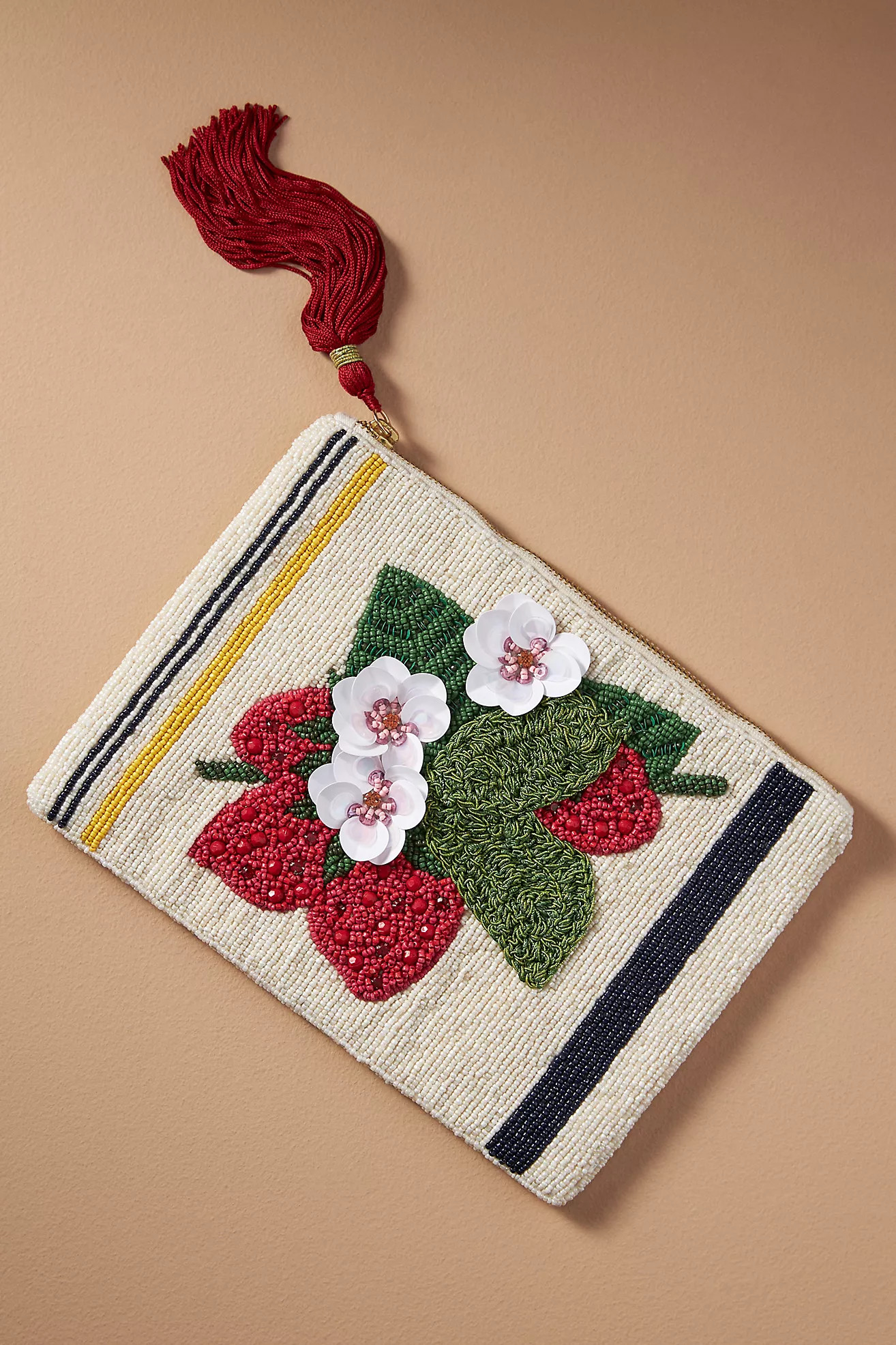 Beaded Flat Pouch: Garden Party Edition | Anthropologie (US)