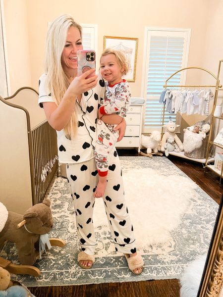 Valentines pjs on sale!! Mommy and me! Love these heart and Mickey Mouse pjs only $10! 

#LTKfamily #LTKkids