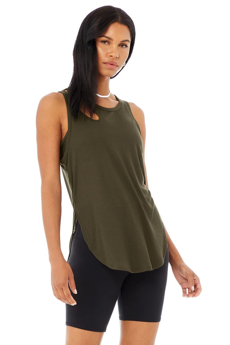 Ribbed Peak Tank | Alo Yoga