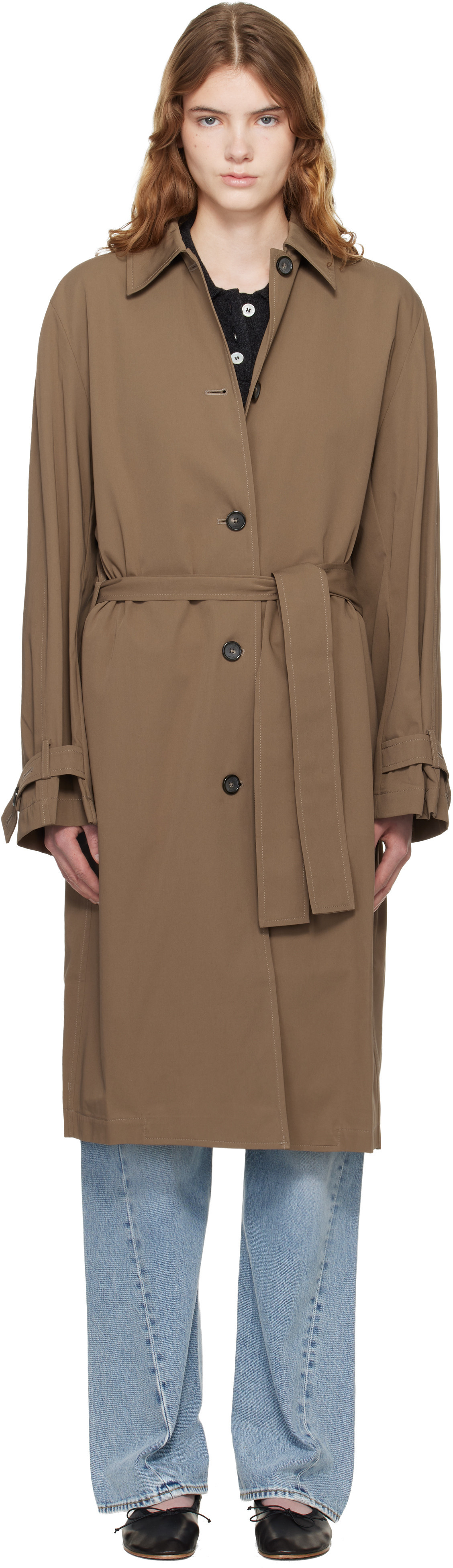 TOTEME Khaki Light Spring Trench Coat | SSENSE