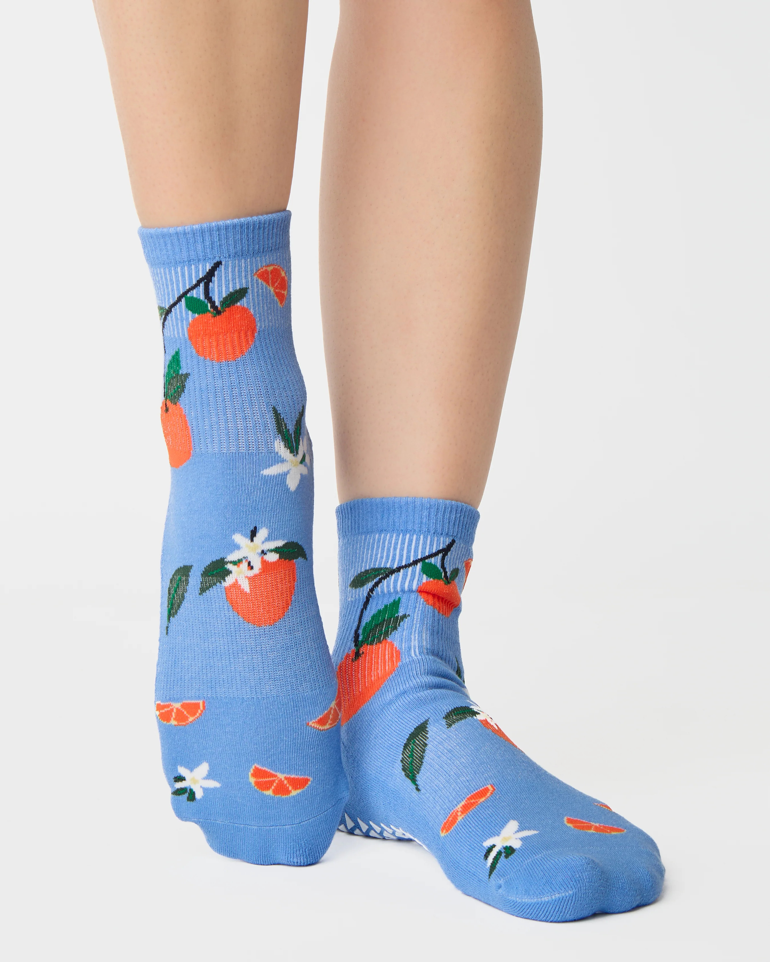 Orange Toss Ankle Grip Sock | Pointe Studio (US)