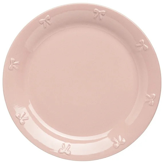 Paris Hilton London Collection Stoneware Dinner Plate, Embossed Bow Detailing, Microwave & Dishwa... | Walmart (US)