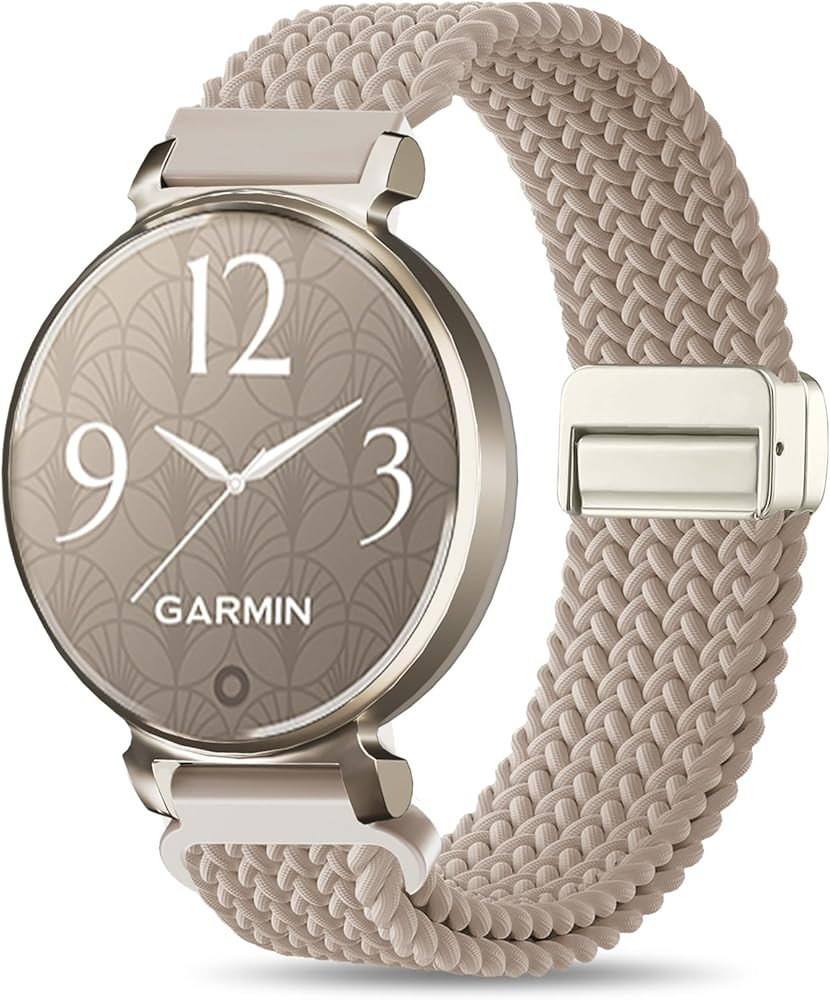 Braid Nylon Bands Compatible with Garmin Lily 2, Magnetic 14mm Stretchy Nylon Soft Loop Straps Qu... | Amazon (US)