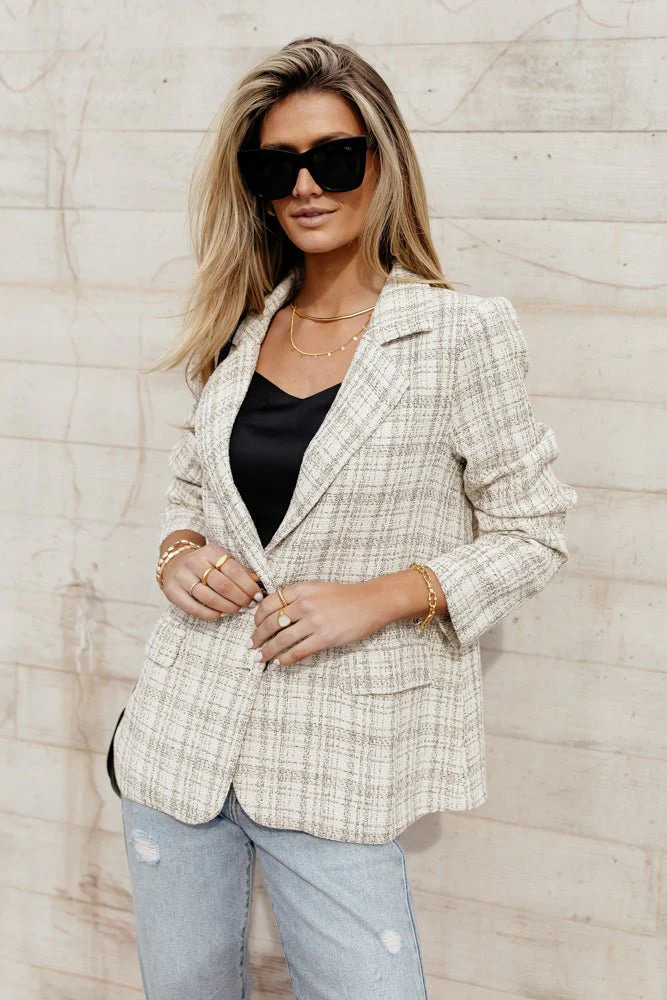 Zinnia Plaid Blazer - böhme | Böhme US