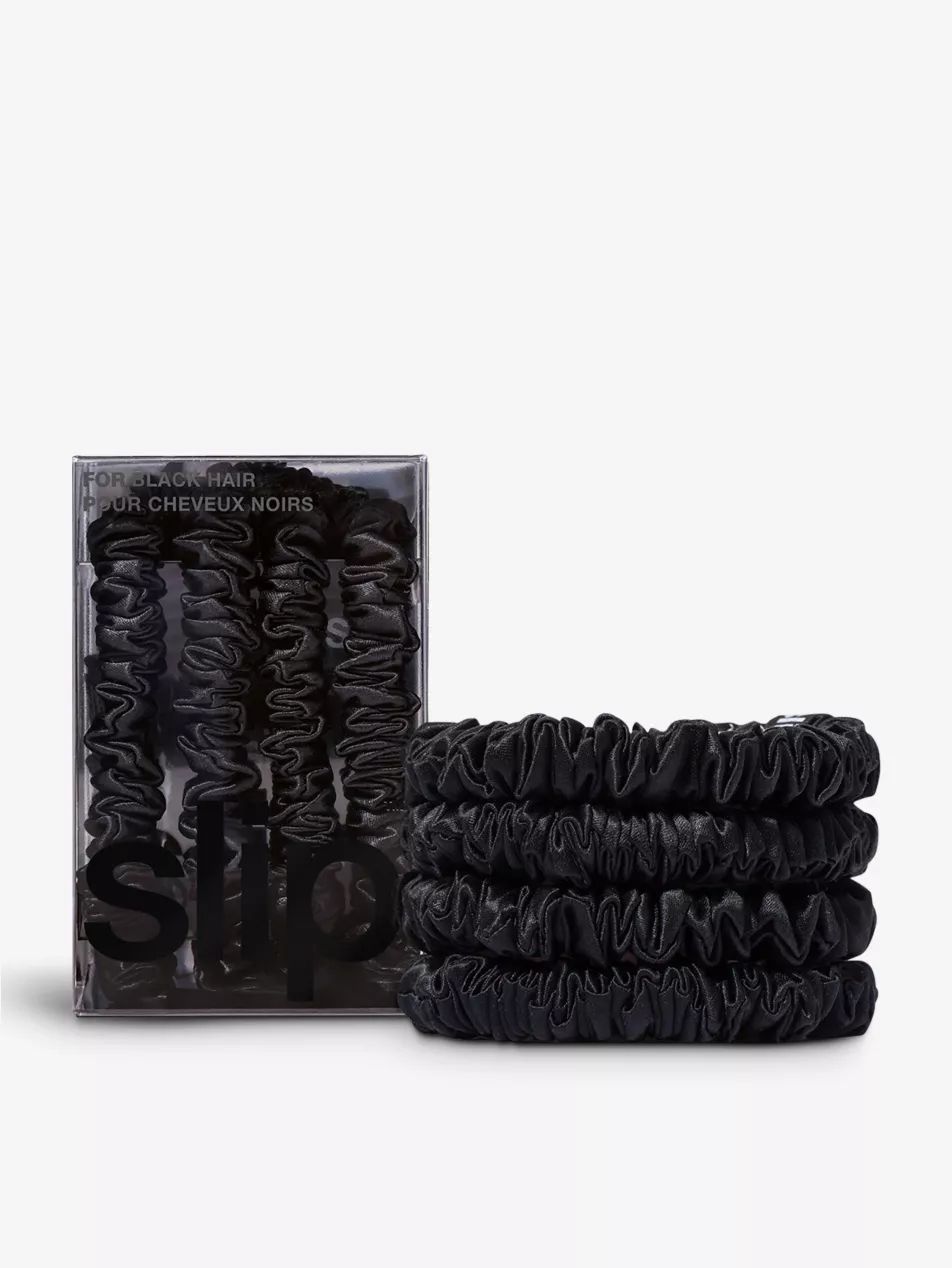 Skinny silk scrunchies pack of four | Selfridges