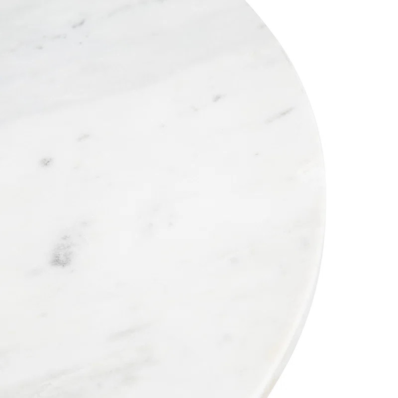 Cemil 23.25'' Tall Genuine Marble Pedestal End Table | Wayfair North America