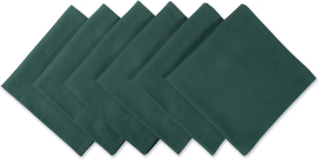 DII Solid Napkin Set Collection, 20x20, Dark Green, 6 Piece | Amazon (US)