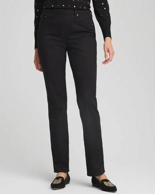 Women's Pull-On Straight Jeans in Black | Chico's | Chico's