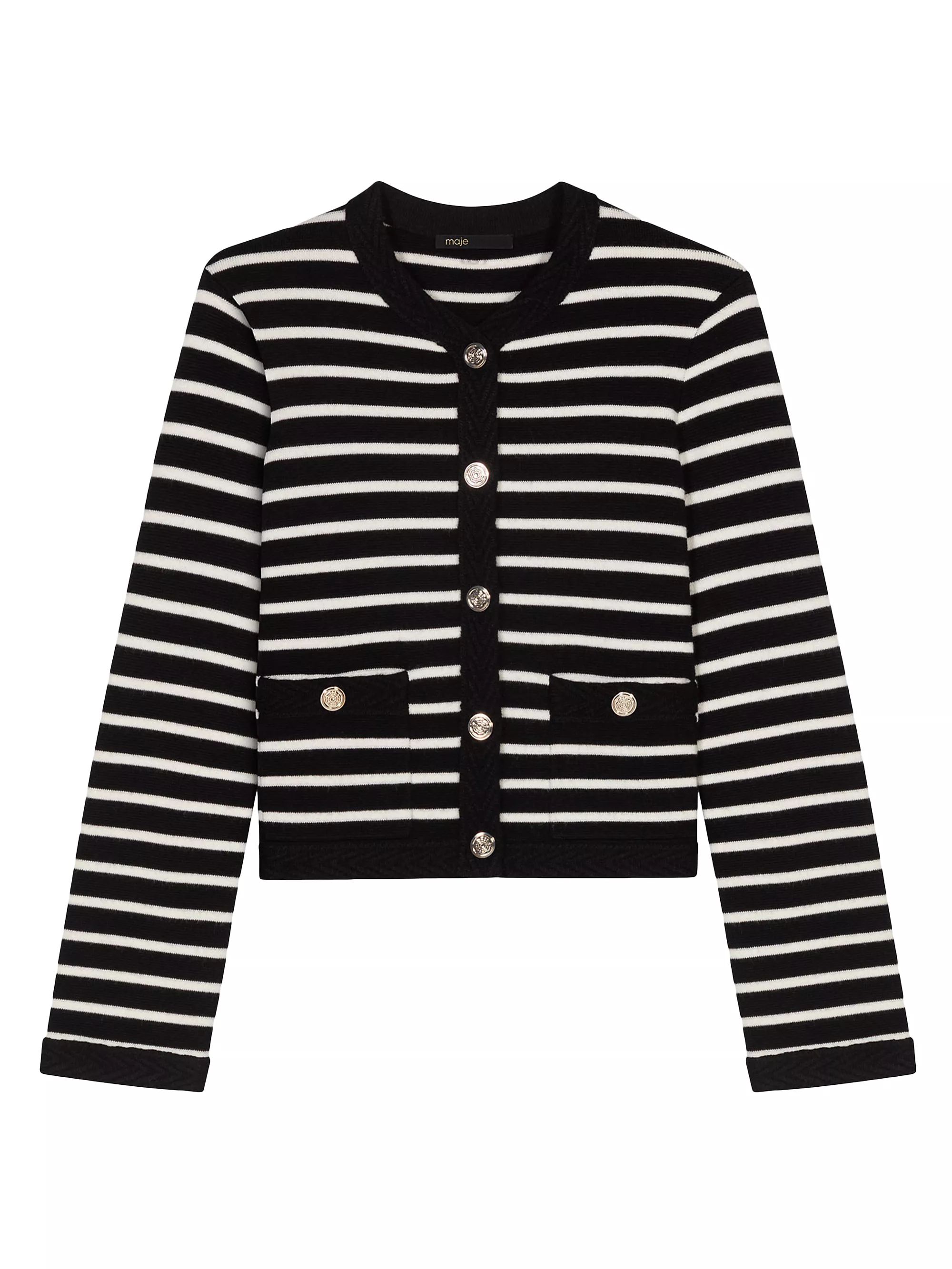 MajeStriped Cardigan | Saks Fifth Avenue