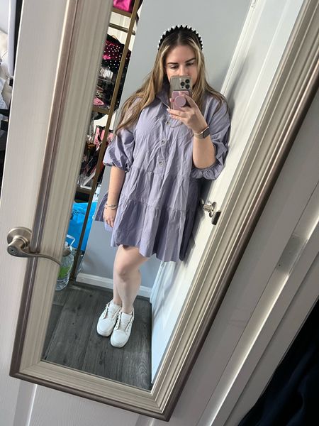 Spring outfit 

Midsize outfit, lilac dress, purple dress, white sneakers, headband 

#LTKstyletip #LTKmidsize